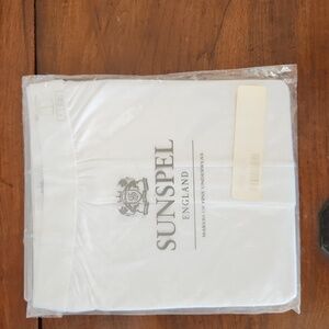 NWT Sunspel men's white knit cotton boxers, sz. S